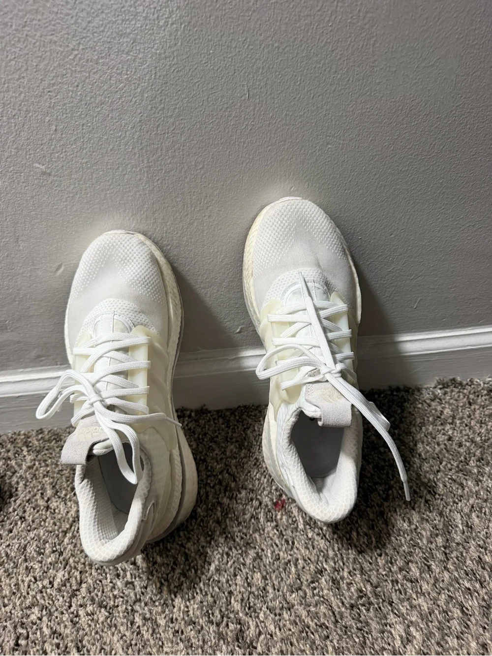 adidas Men's White Cream Lace-Up Sneakers
